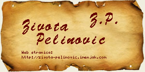 Života Pelinović vizit kartica